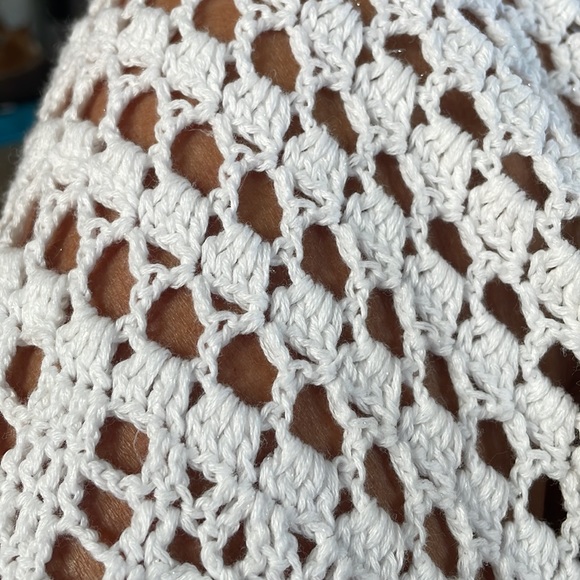 Chico's White Fringe Swim Coverup with Lace Pattern - Picture 10 of 10